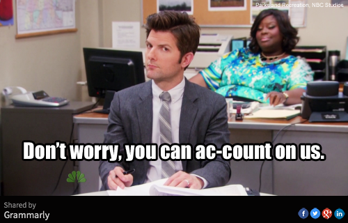 Grammarly_Parks and Rec_Account