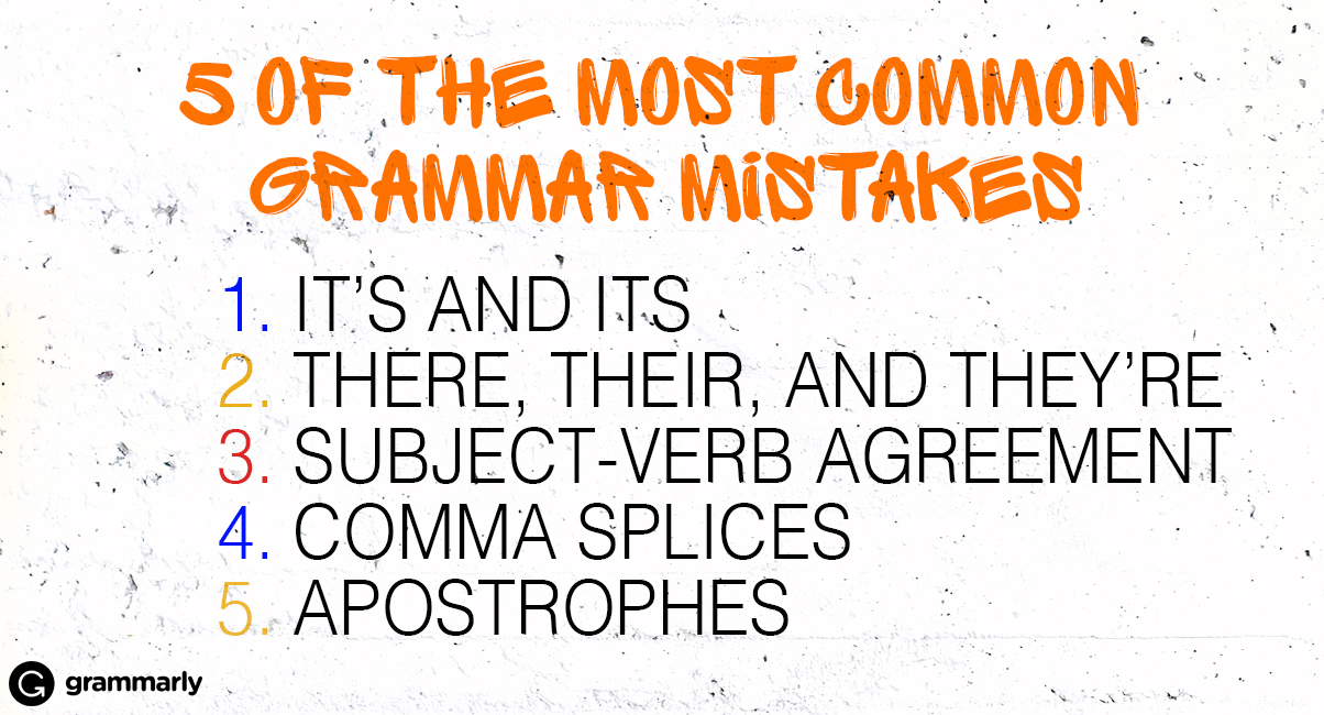 5 of the Most Common Grammar Mistakes